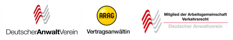 Anwalt Verkehrsrecht Berlin Logos DAV, ARAG, AG Verkehrsrecht